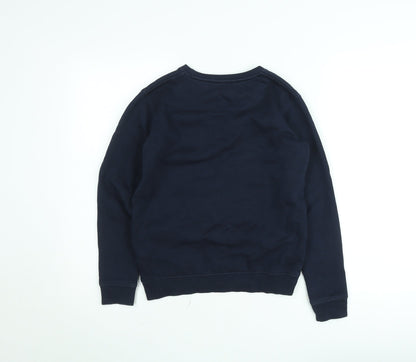 Close-up detail of Russell Athletic boys’ blue 10-11 years pullover sweatshirt