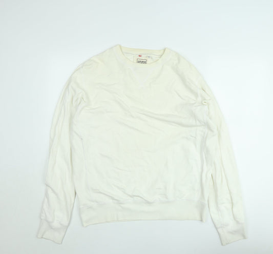 Uniqlo Womens Ivory Lightweight Pullover Sweatshirt Size L