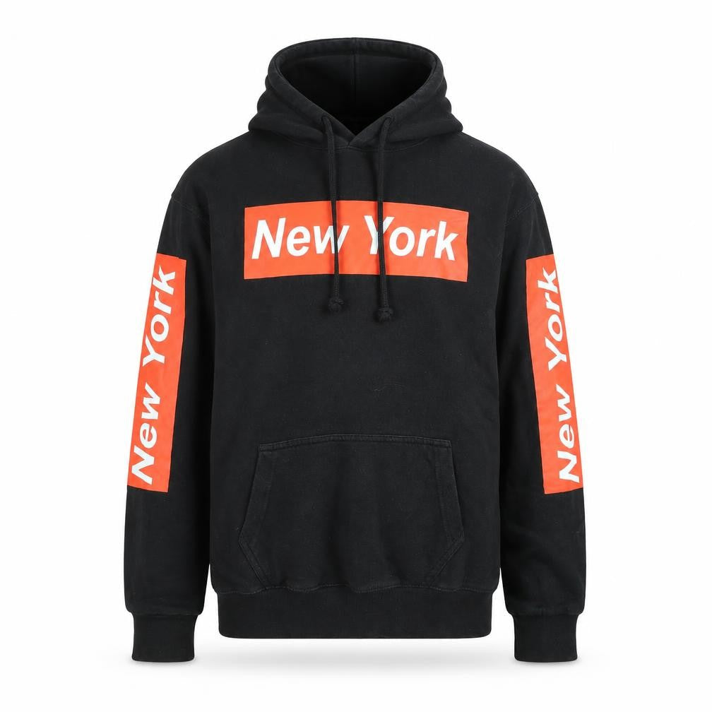 Popular Apparel Men's Black New York Hoodie Size S Pullover Fleece