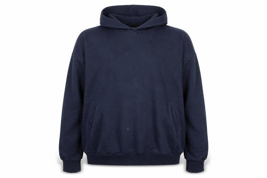 Bravian Men’s Navy Blue Pullover Hoodie L Cotton Graphic Logo