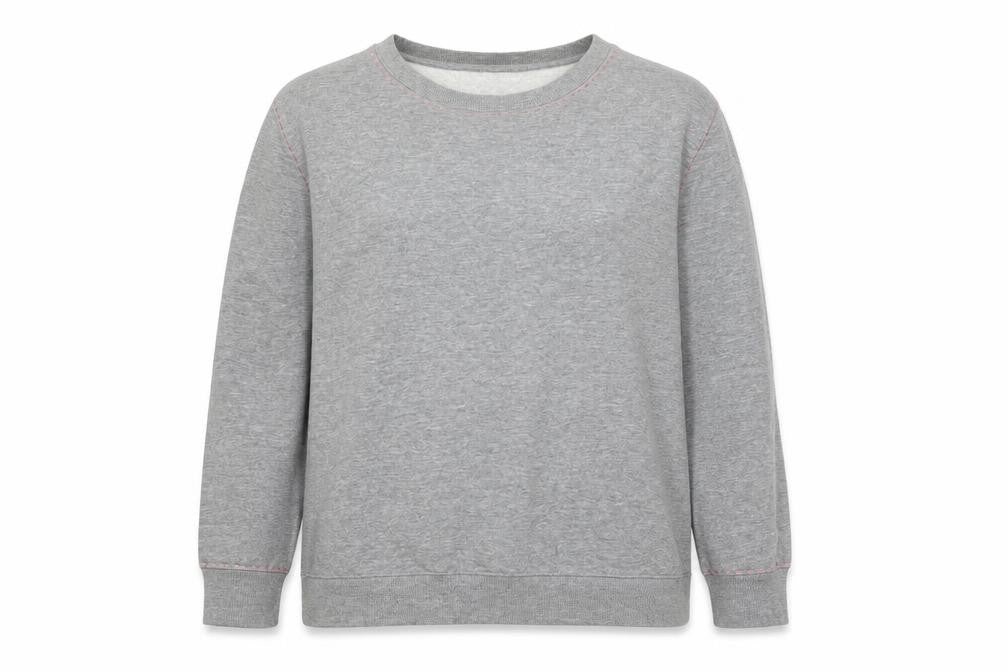 French Connection Women Grey XL Cotton Crew Neck Sweatshirt