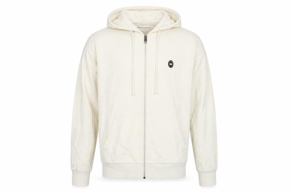Jack & Jones Men Beige Full Zip Hoodie M Regular Fit