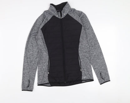 Marks & Spencer Men's Black Grey Lightweight Full Zip Active Jacket S
