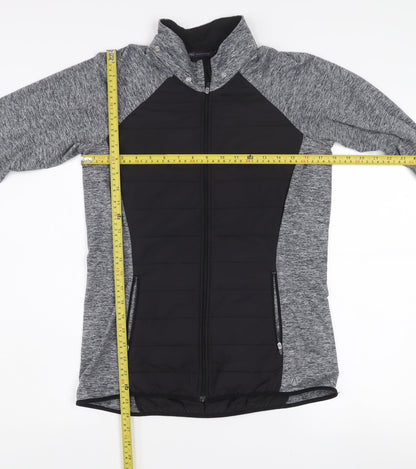 Marks & Spencer Men's Black Grey Lightweight Full Zip Active Jacket S