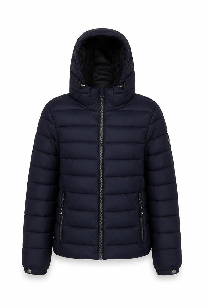 Superdry Women's Blue Size 10 Hooded Puffer Jacket