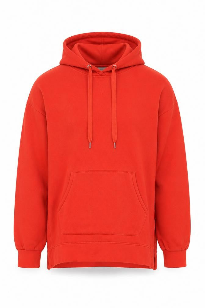 Next Men’s Red Pullover Hoodie Size M Fleece Cotton Blend