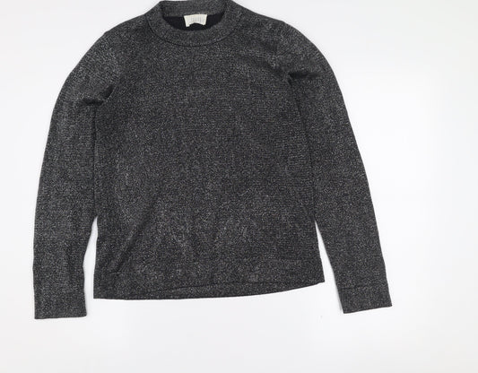 Savida Women’s Black Mock Neck Long Sleeve Knit Top Size 10