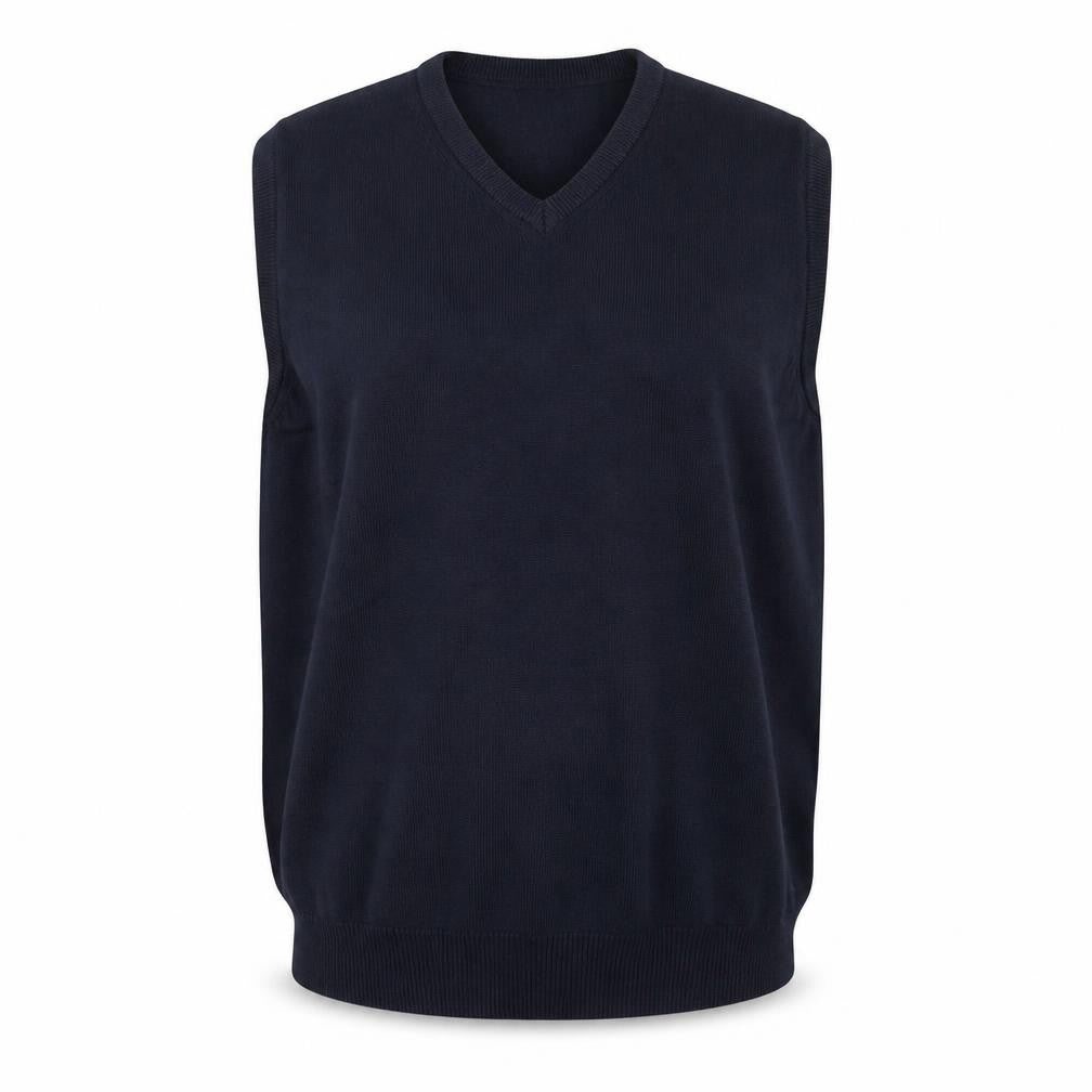 Maine New England Mens Navy Blue Cotton V-Neck Vest M