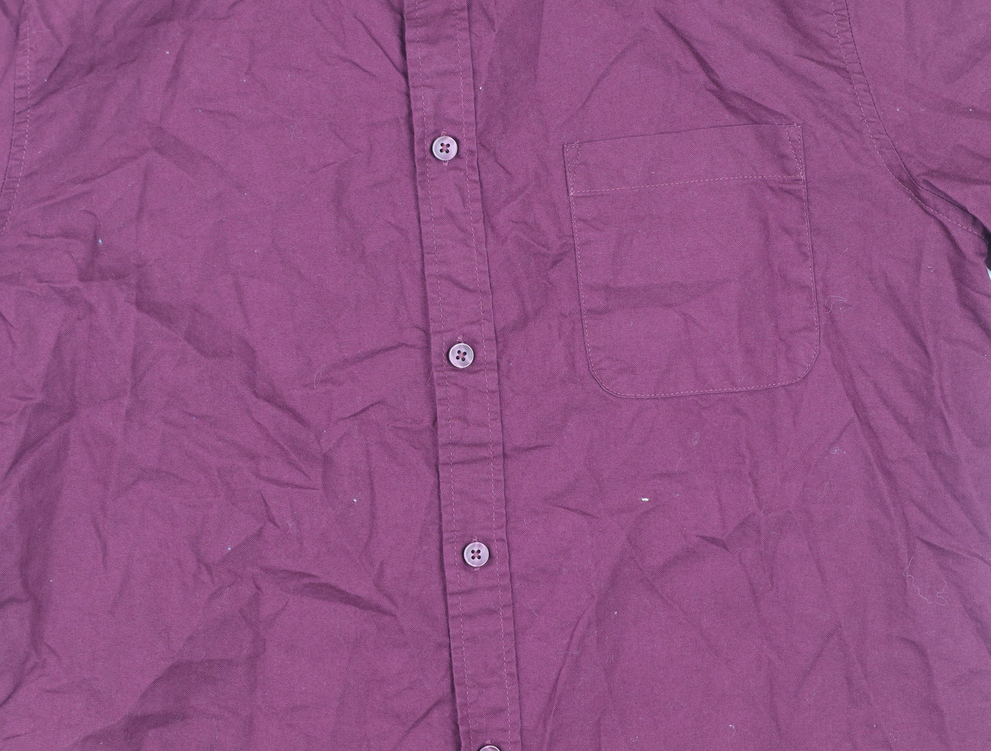 Dunnes Stores Men’s Red Regular Fit Long Sleeve Button-Up Shirt L