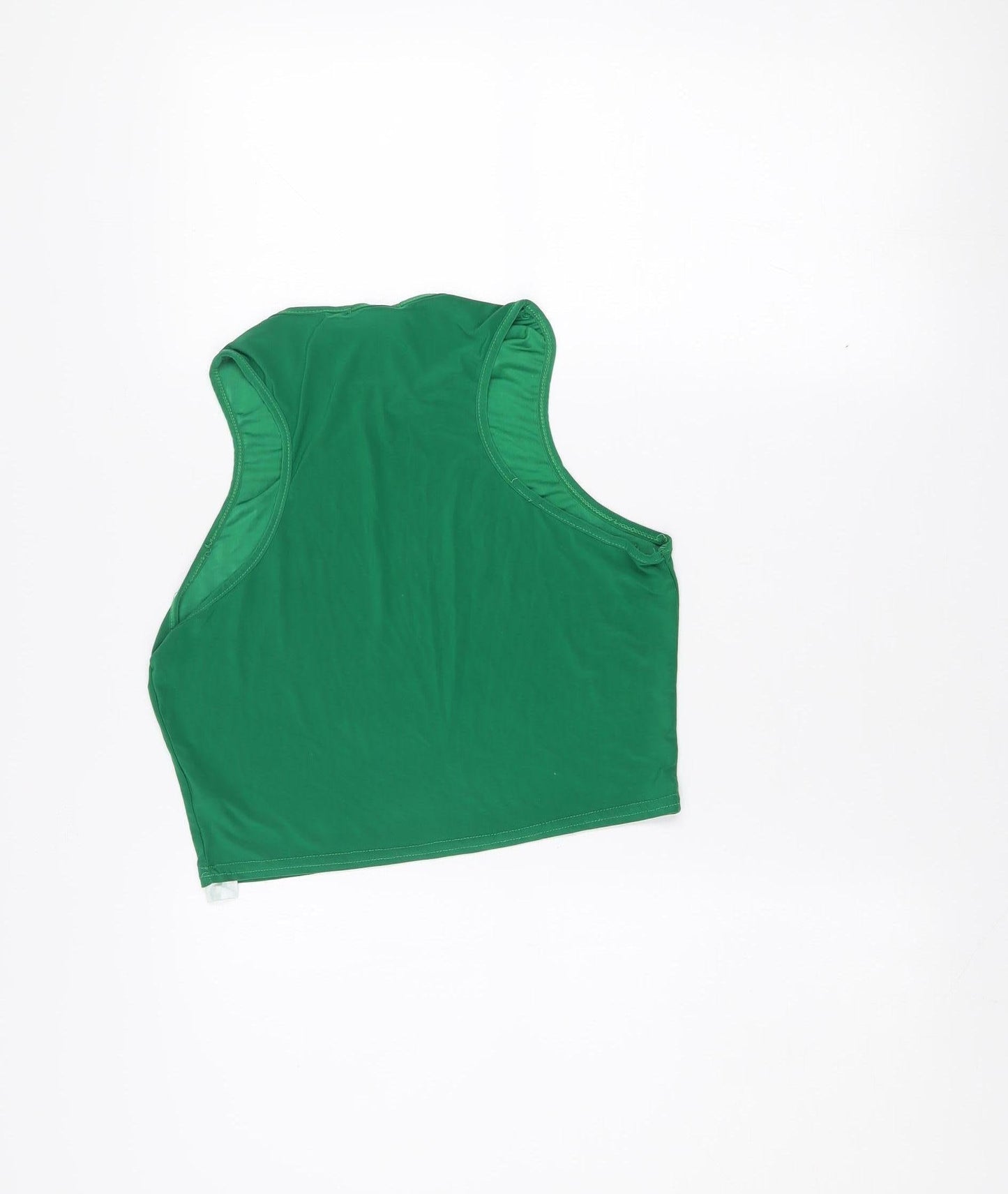 Boohoo Women’s Green Cropped Sleeveless Tank Top Size 16