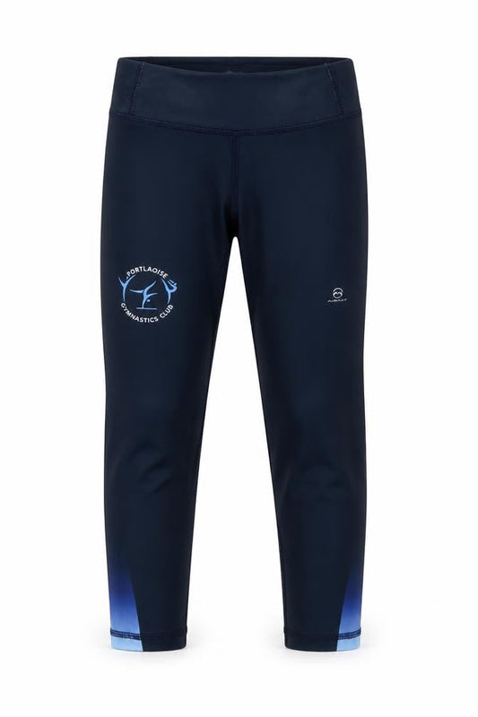 Malley Girls Blue 6-7 Years Ankle Sports Nylon Stretch Leggings