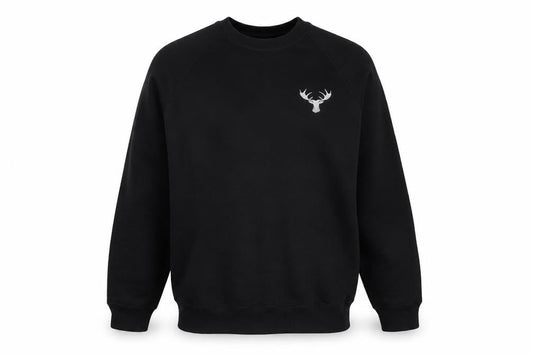 Russell Men's Black Embroidered Crew Neck Pullover Sweatshirt M