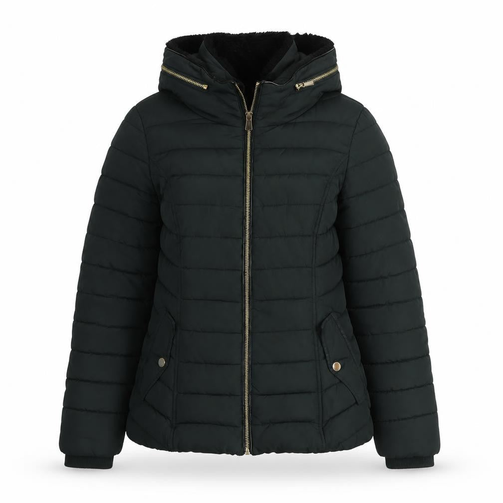 Oasis Women’s Green Puffer Jacket S Polyester Winter Coat