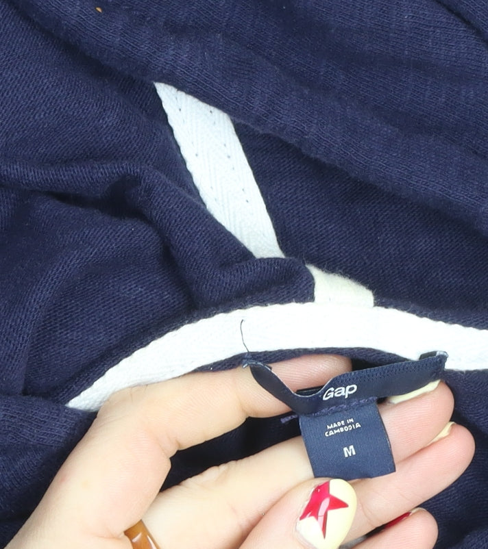 Gap Men’s Blue Cotton Full Zip Hooded Jacket Size M