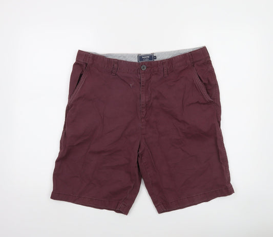 Maine New England Men’s Brown Chino Shorts Size L 35in Cotton Casual