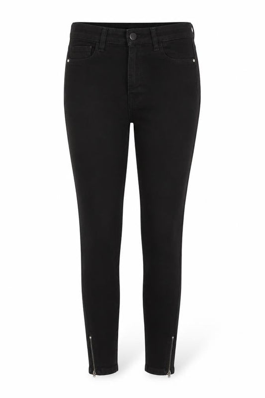 Savida Women’s Black Ankle Zip Skinny Jeans Size 10