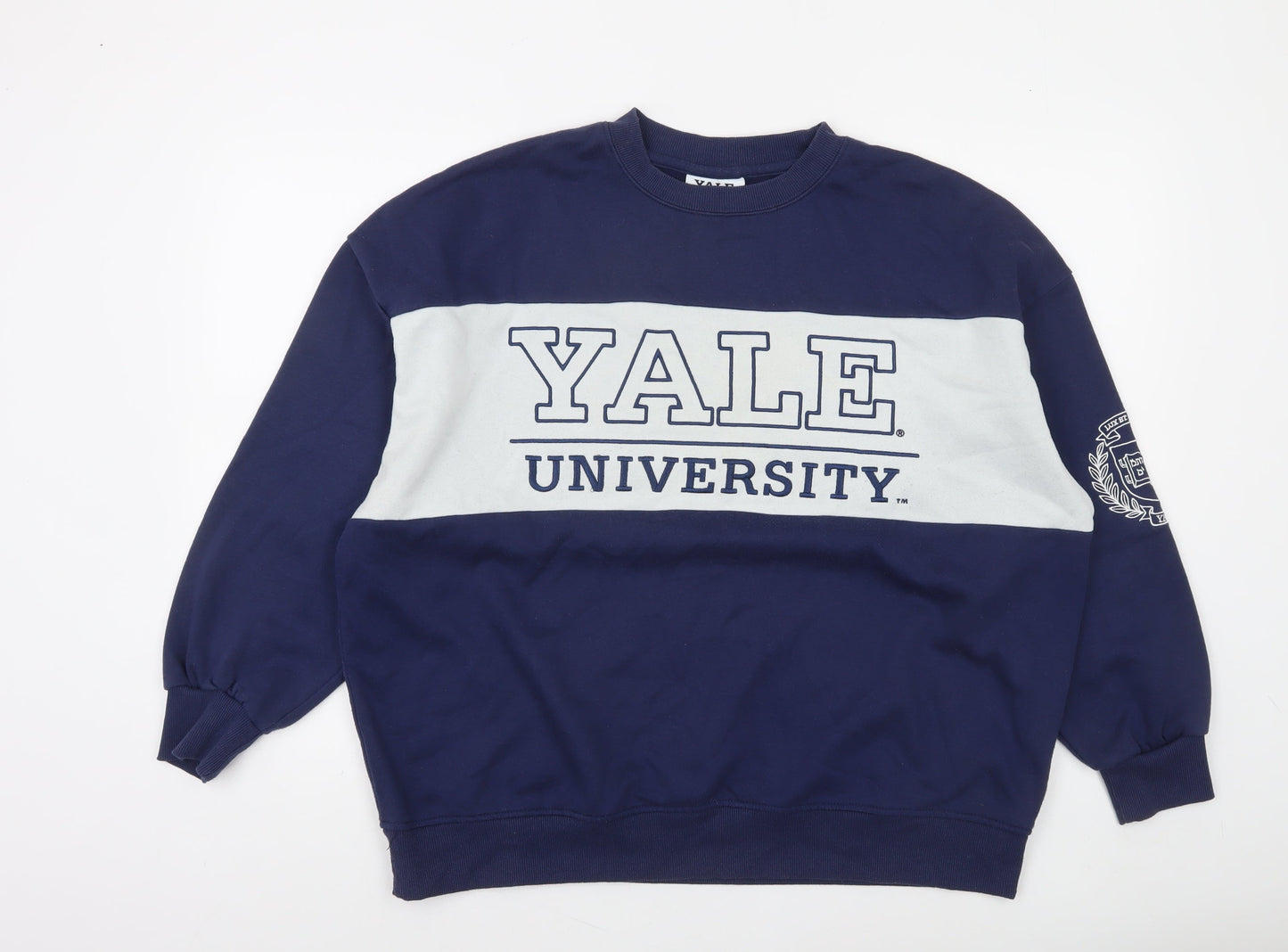 Yale University Women's Navy Blue Crew Neck Pullover Sweatshirt M