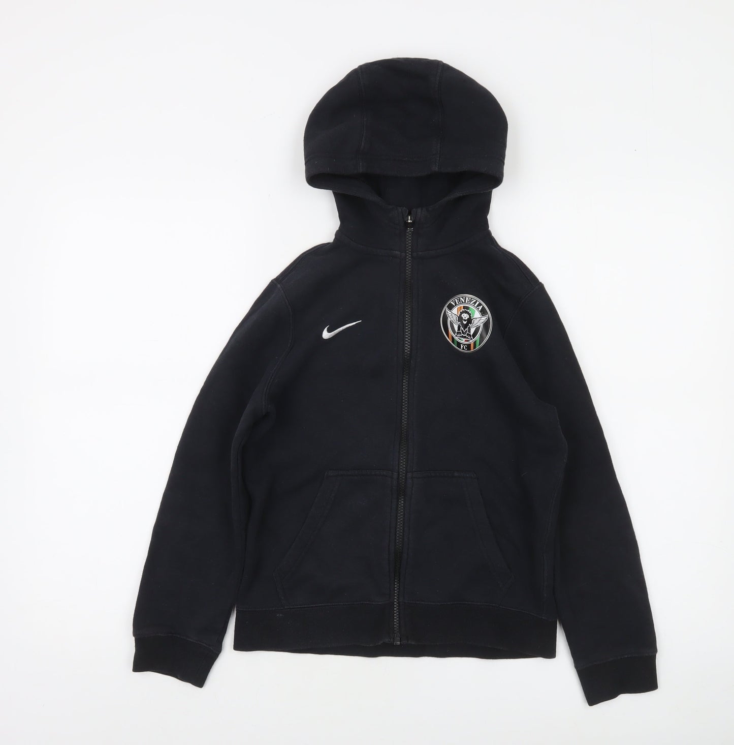 Nike Boys Black Full Zip Hoodie 10-12 Years Football Sportswear