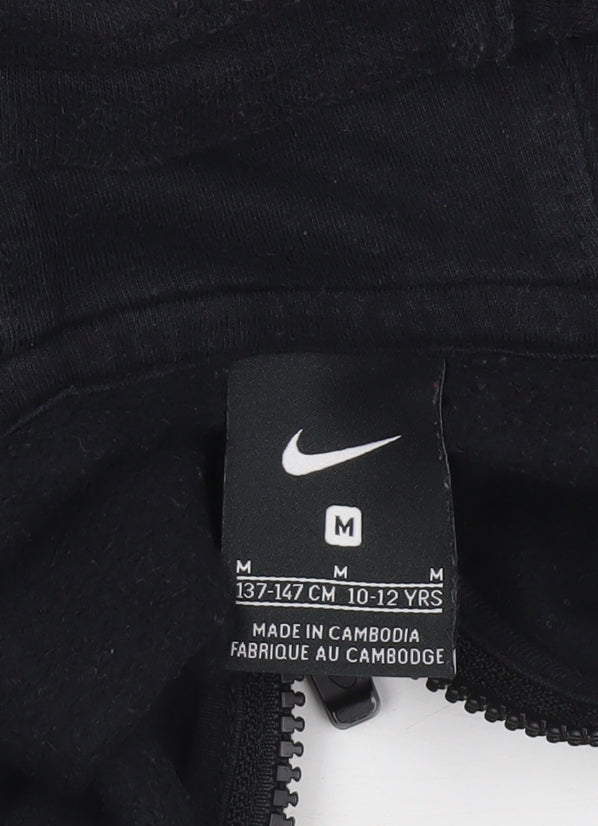 Nike Boys Black Full Zip Hoodie 10-12 Years Football Sportswear