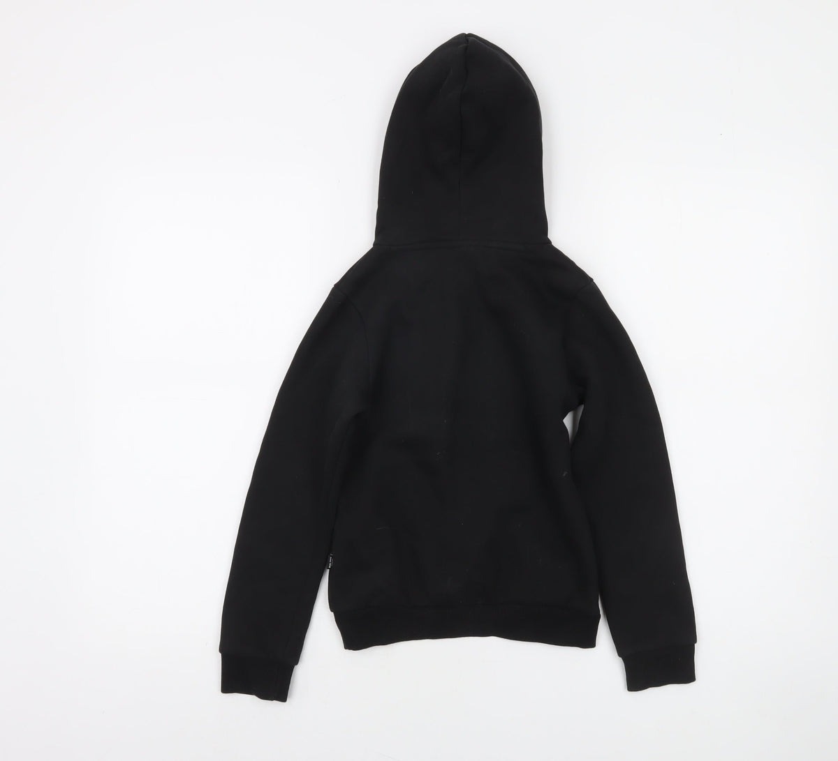 Puma Boys Black Pullover Hoodie 9-10 Years Graphic Print Kangaroo Pocket