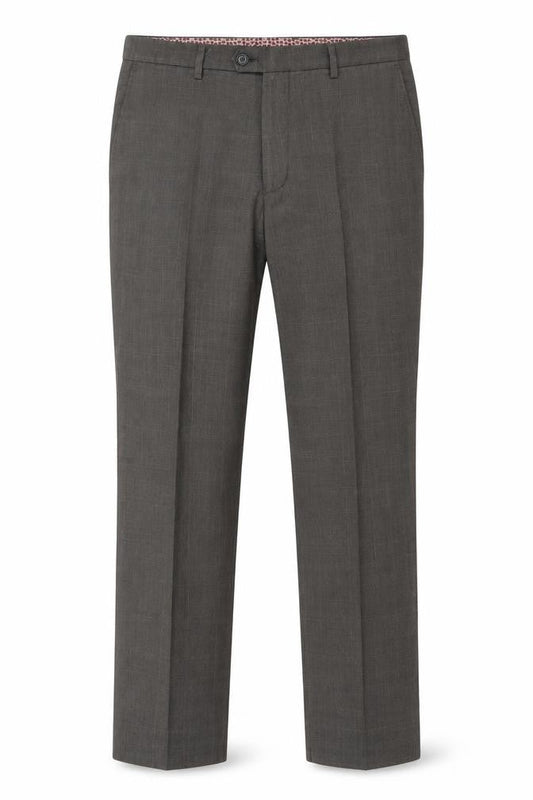 Next Men's Grey 34S Dress Pants Classic Fit Polyester Viscose Trousers