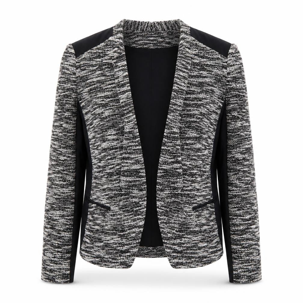 Marks & Spencer Womens Black White Size 8 Open Knit Cardigan