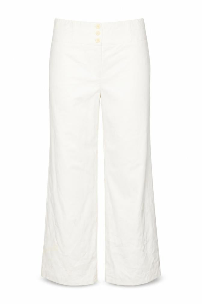 Principles Women’s Ivory Wide-Leg Trousers Size 16 Polyester Viscose Blend