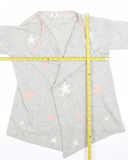 Benedetta B Women's Grey Star Pattern Long Sleeve Knit Cardigan L