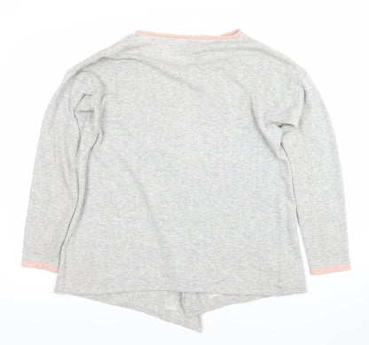 Benedetta B Women's Grey Star Pattern Long Sleeve Knit Cardigan L