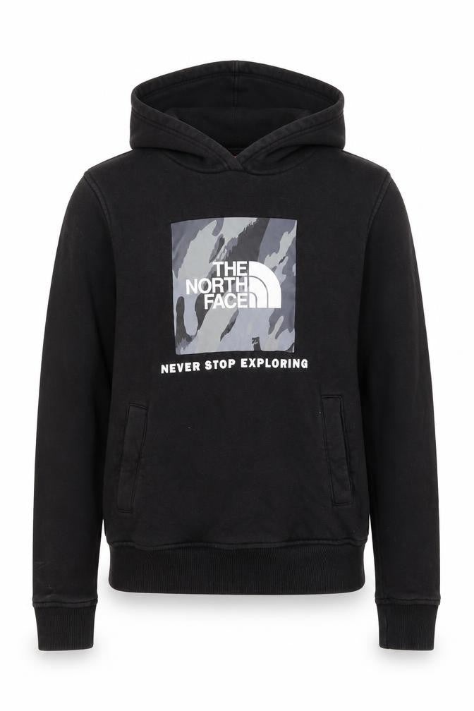 The North Face Boys Black Cotton Pullover Hoodie M Youth