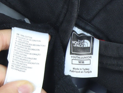 The North Face Boys Black Cotton Pullover Hoodie M Youth