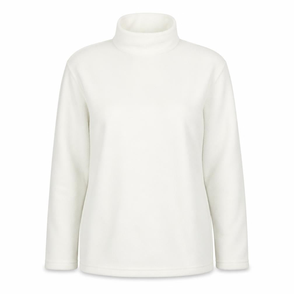 Campri Women's White Size 14 1/2 Zip Fleece Sweatshirt