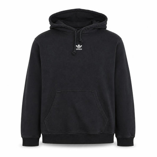 Adidas Women Black Hoodie UK 12 Pullover Cotton Hooded Sweatshirt