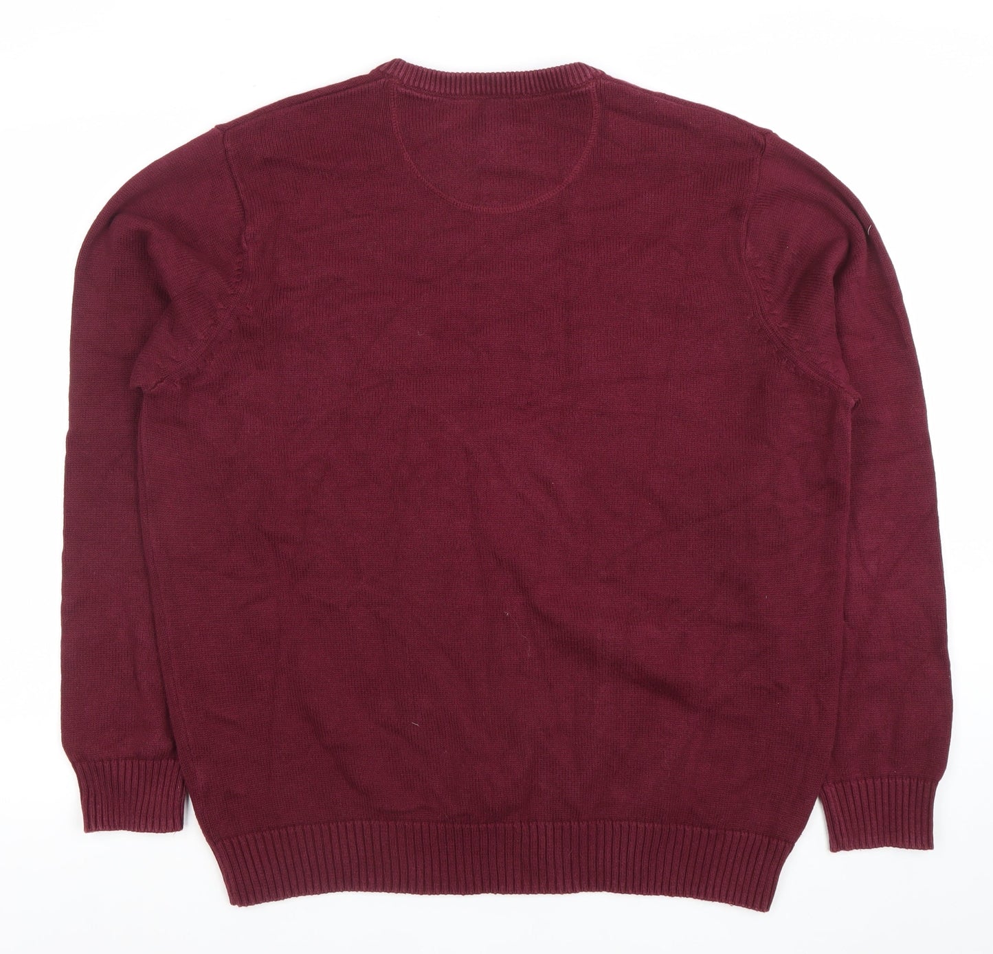 Maine New England Men's Red Cotton Crew Neck Jumper Size L