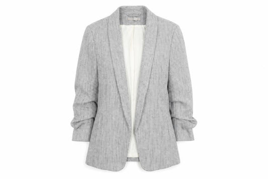 H&M Women's Grey Size 8 Shawl Collar Single-Breasted Blazer