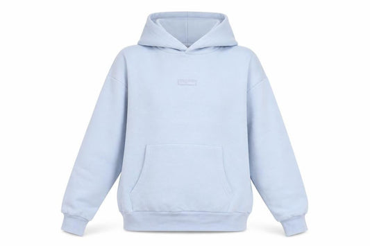 Blank Essentials Women’s Blue Pullover Hoodie Medium Cotton Blend
