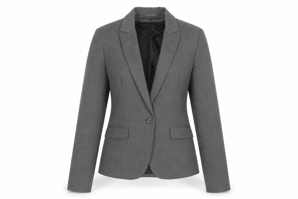Next Women Grey Tailoring Single-Breasted Blazer Size 12