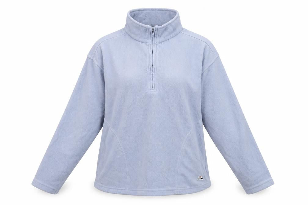 Tiso Women's Blue Microfleece 1/2 Zip Pullover Sweatshirt Size 14