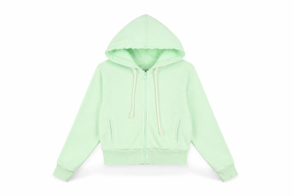 American Eagle Women’s Mint Green Full Zip Hoodie Size Small