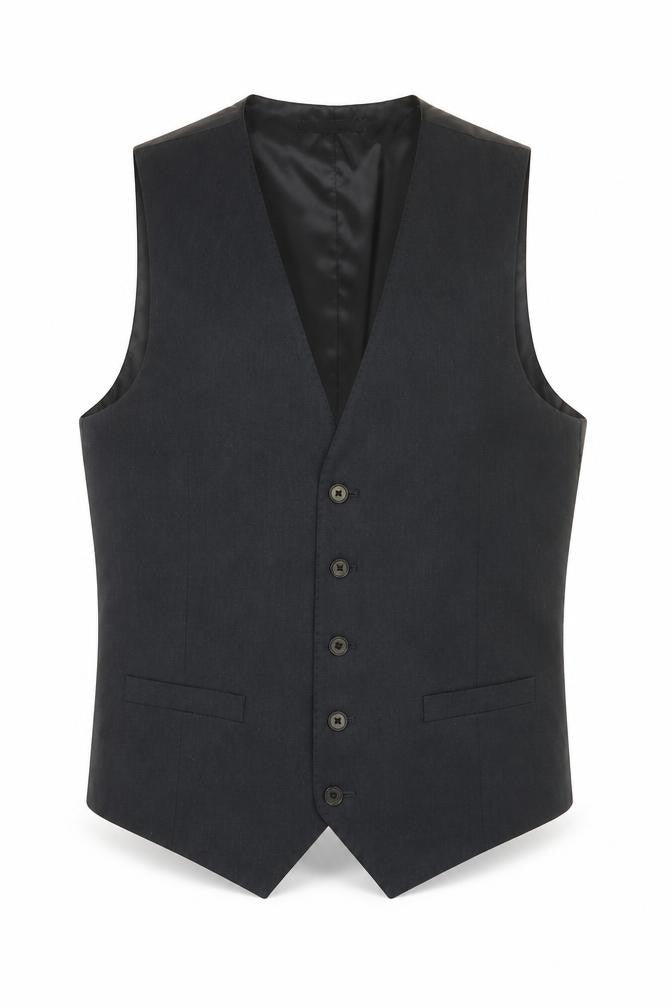 Marks & Spencer Autograph Men's Grey Waistcoat 38 Chest Linen Blend