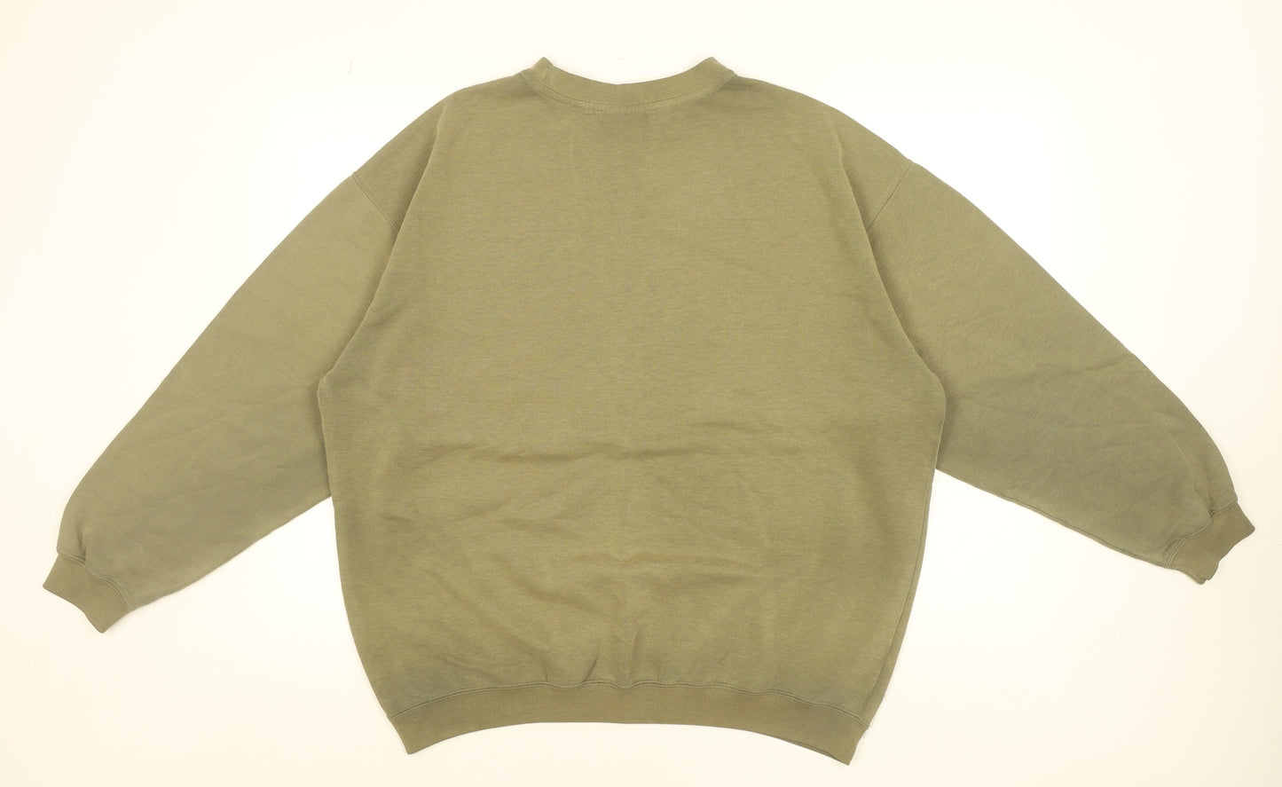 Reebok Men's Green Small Pullover Sweatshirt Crew Neck Sportswear