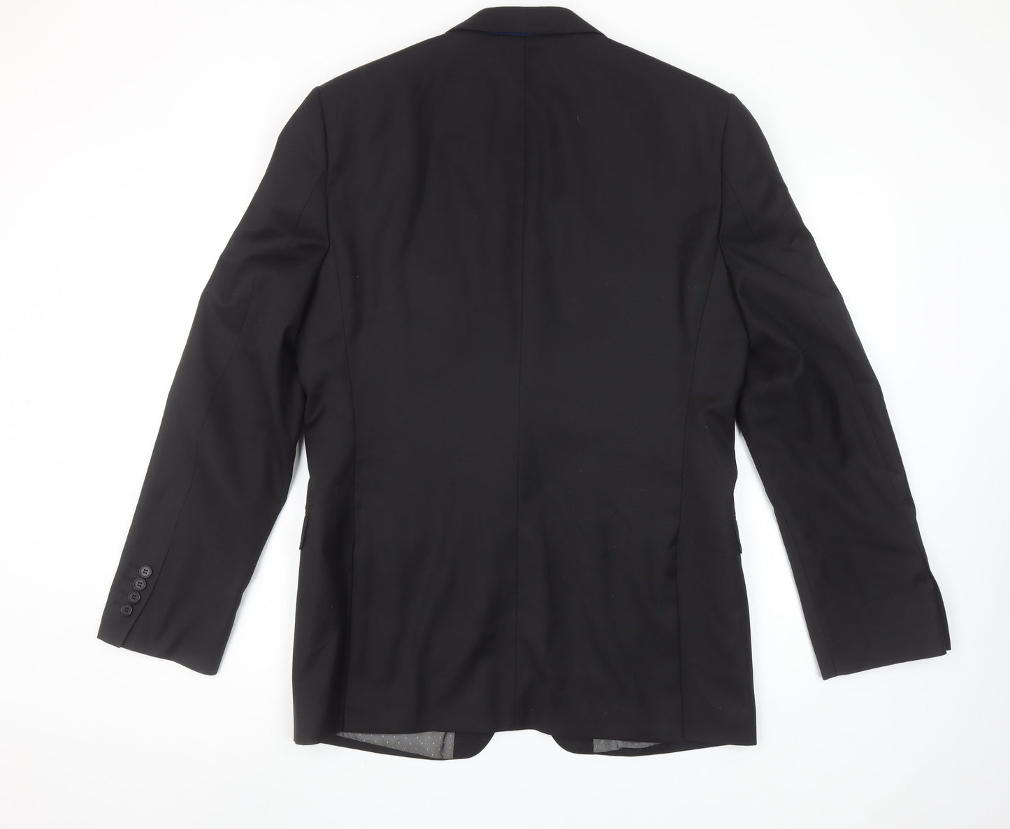 French Connection Men's Black Wool Blend 40L Single Breasted Blazer