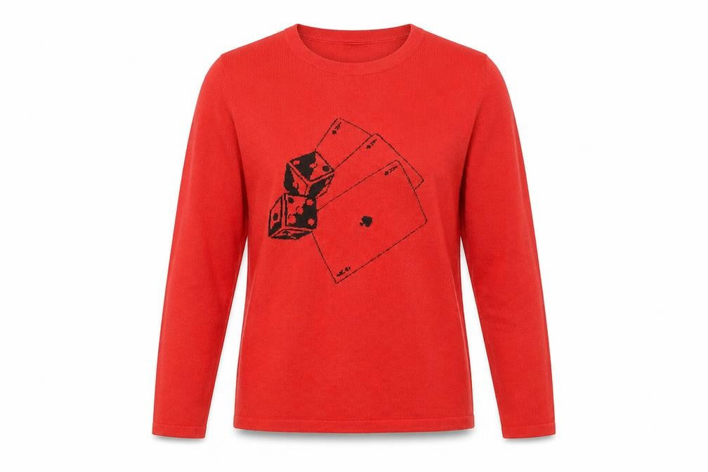 Myleene Klass Women Red Crew Neck Long Sleeve Pullover Jumper Size 10