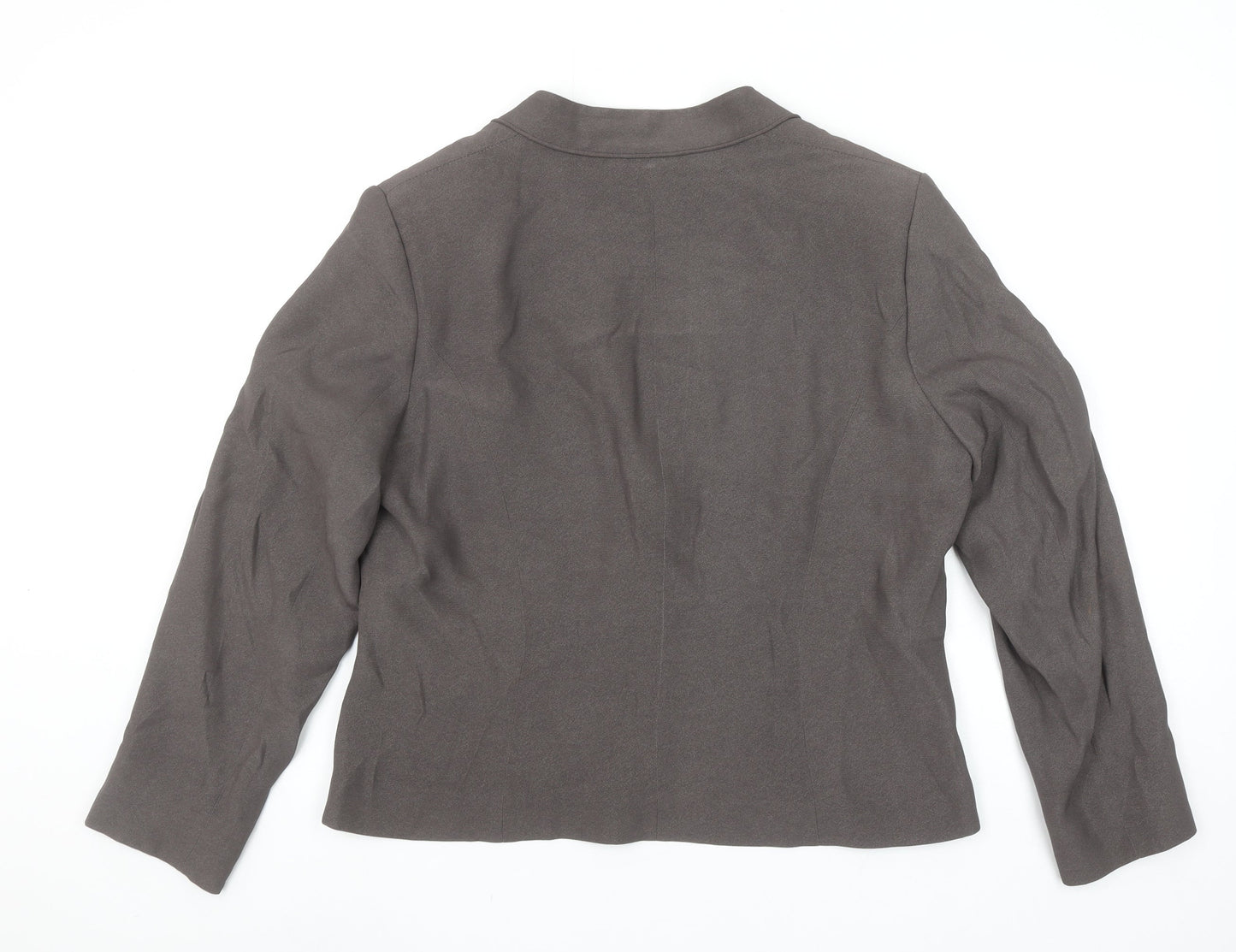 Minuet Petite Women's Brown Single-Breasted Blazer UK 16