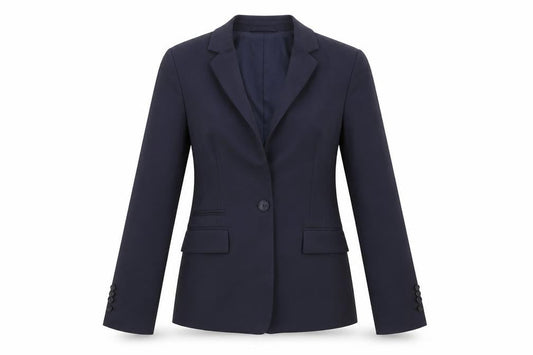 JOOP! Women's Blue Wool Blend Slim Fit Single-Breasted Blazer Size 8