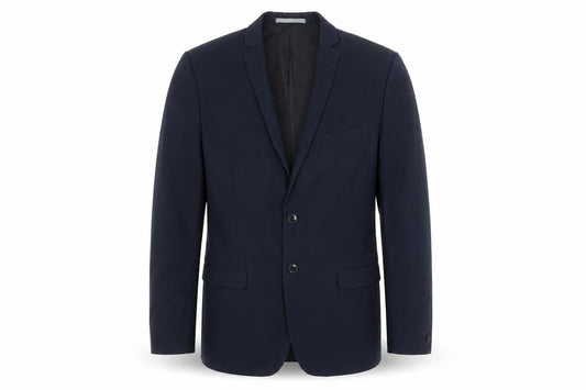 Red Herring Men's Blue 40L Long Regular Fit 2-Button Blazer Jacket