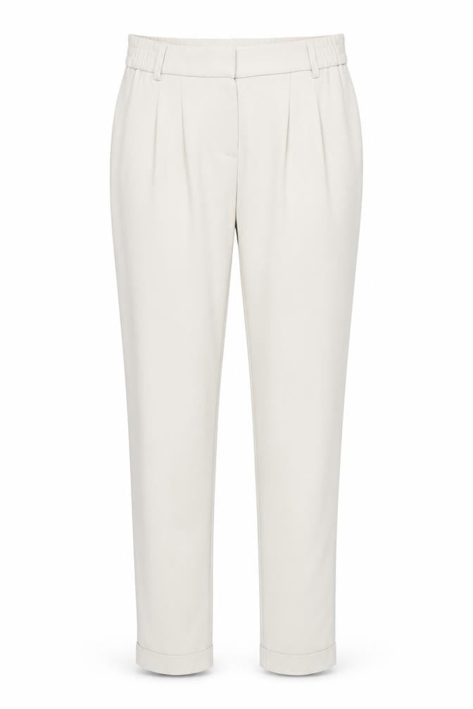 Mango Women Beige Tapered Pleated Trousers Size 6