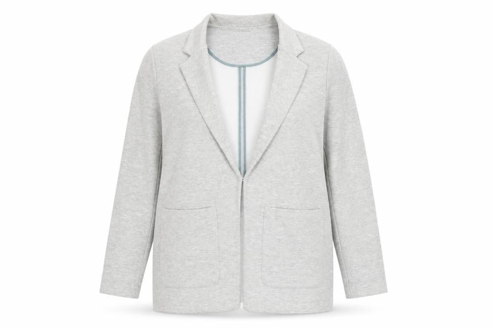 Next Women's Grey Jersey Blazer Jacket Size 16 Regular Fit