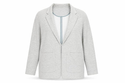 Next Women's Grey Jersey Blazer Jacket Size 16 Regular Fit