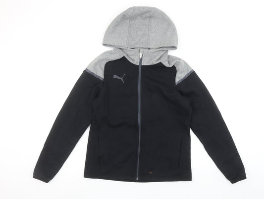 Puma Men's Black Small Full Zip Sports Hoodie Fleece